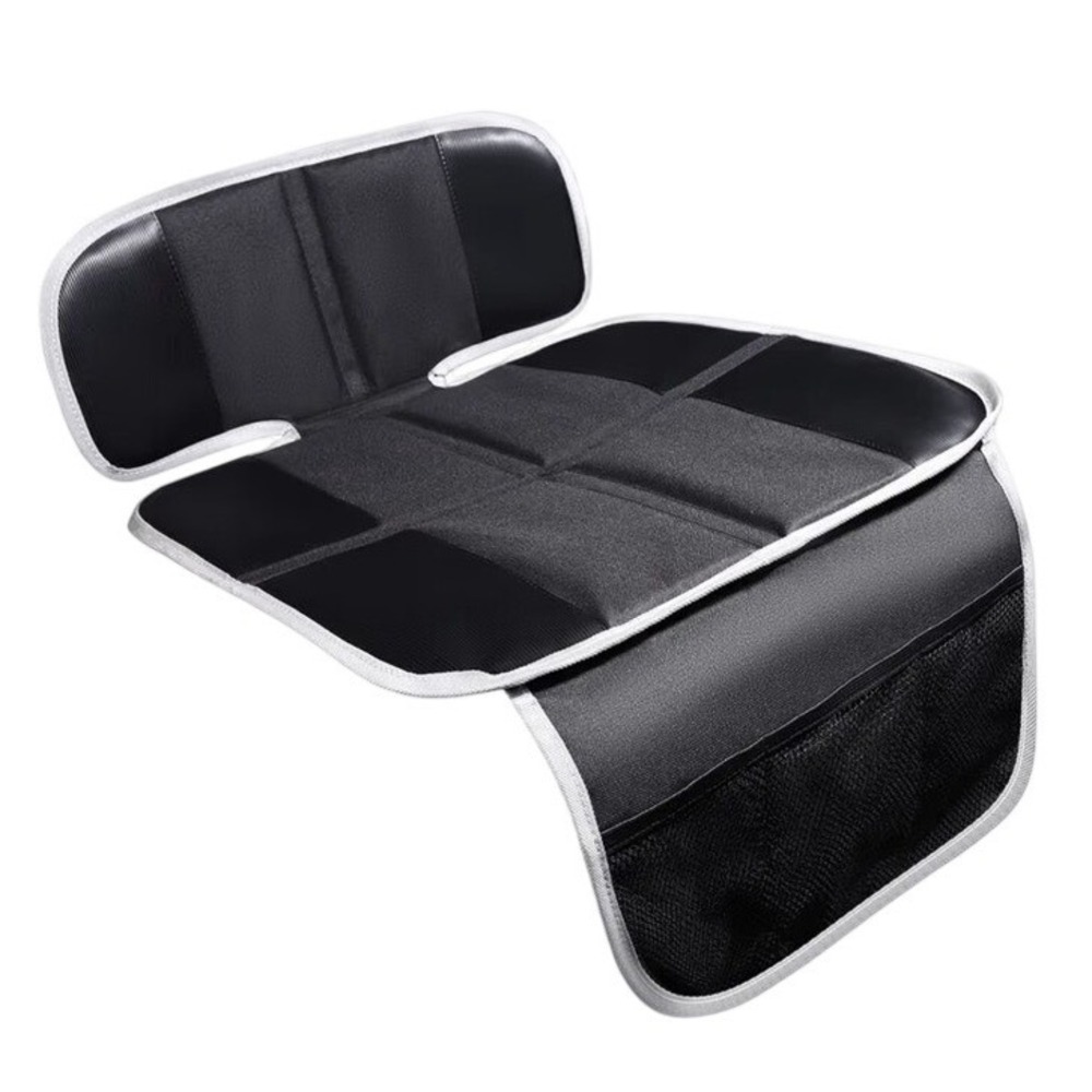 Tapha Waterproof Car Seat Protector Non-Slip Thick Padding Mesh Pockets Black